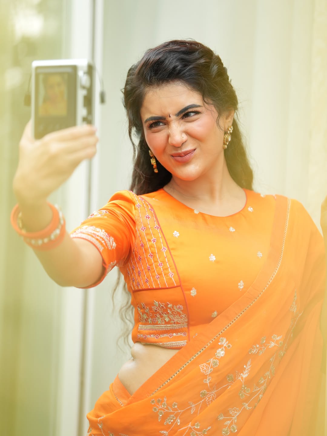 Rashi Singh Making Funny Face Holding Camera
