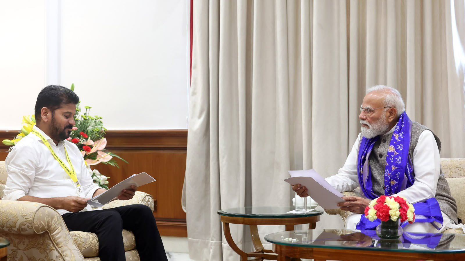 Revanth Reddy meets Narendra Modi