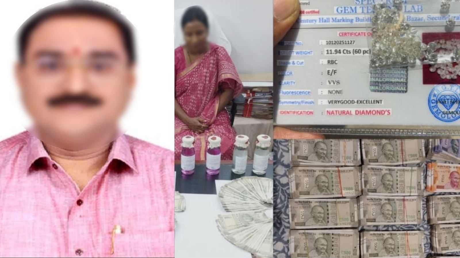 Telangana ACB raids on Shamirpet Tahsildar house