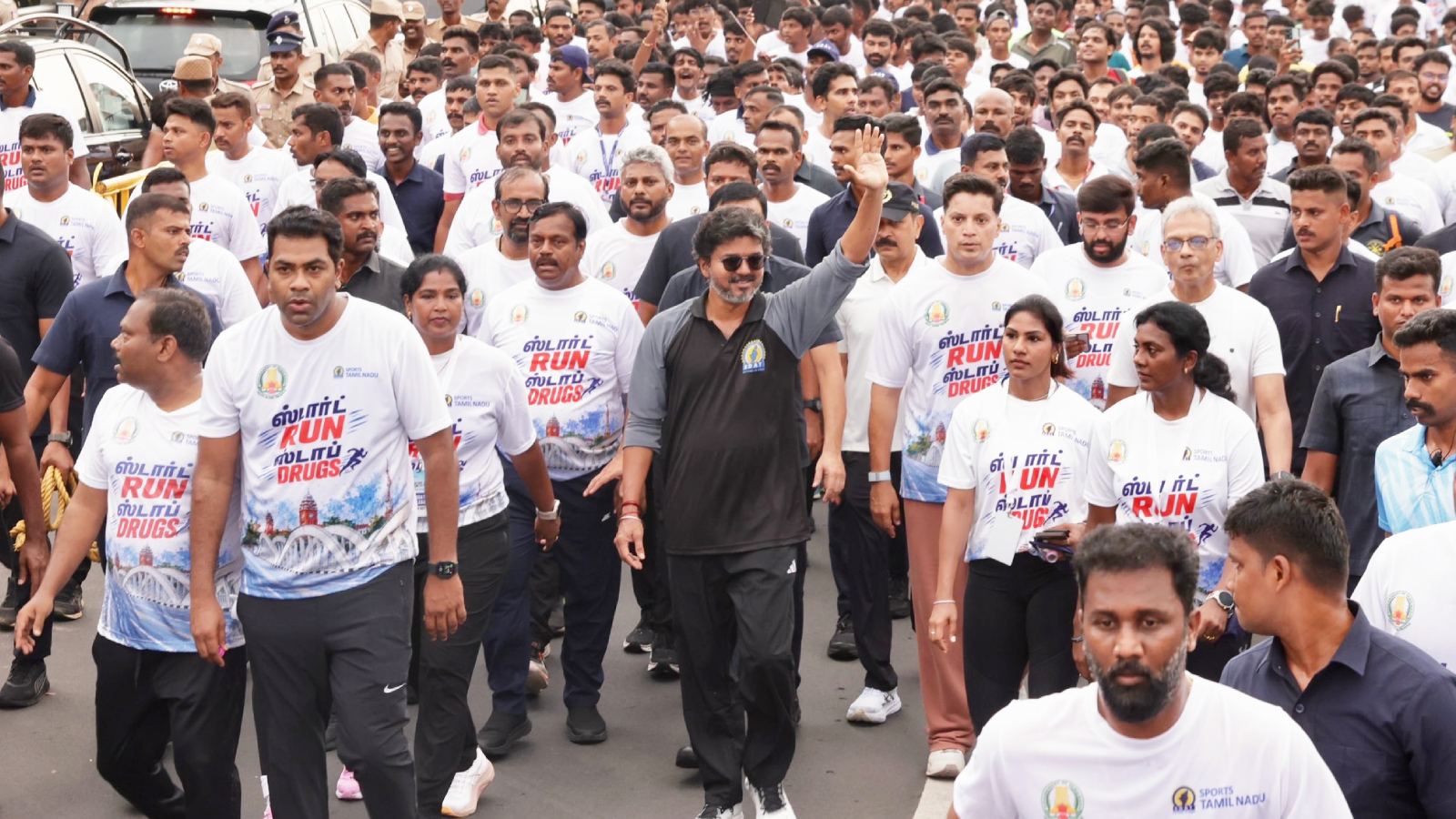 Thalapathy Vijay at Chennai marathon