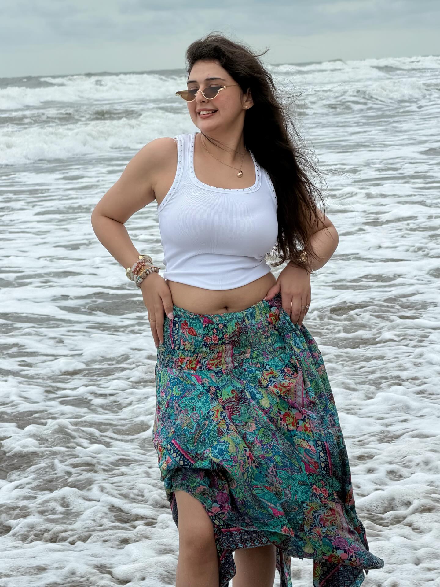 Vedvika Soni Smiling In A Trendy White Crop Top