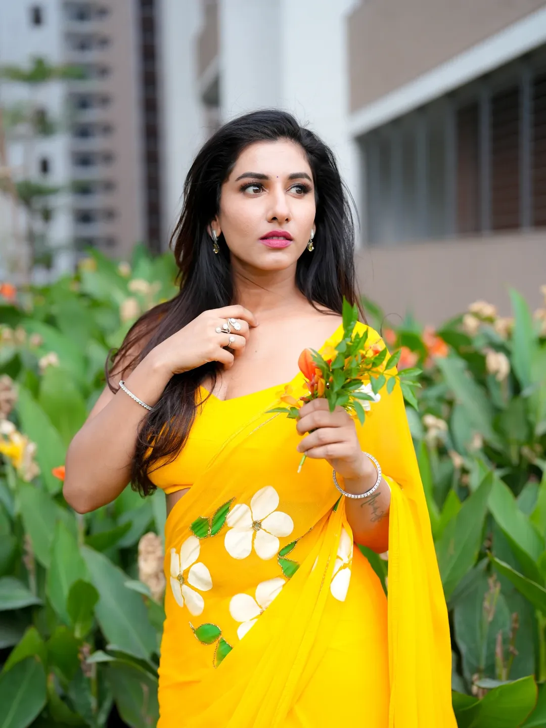 Actress Vishnu Priya Flaunts Style In Yellow Garb