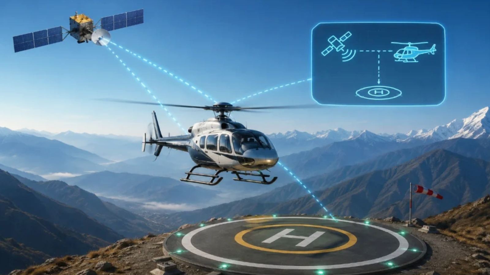 Amaravati satellite-guided heliport