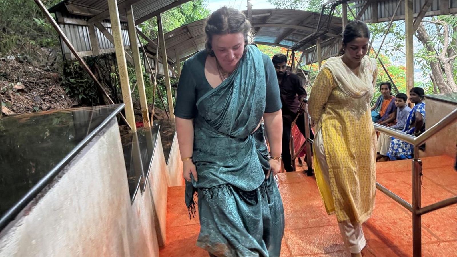 Anna Lezhneva during Tirumala pilgrimage