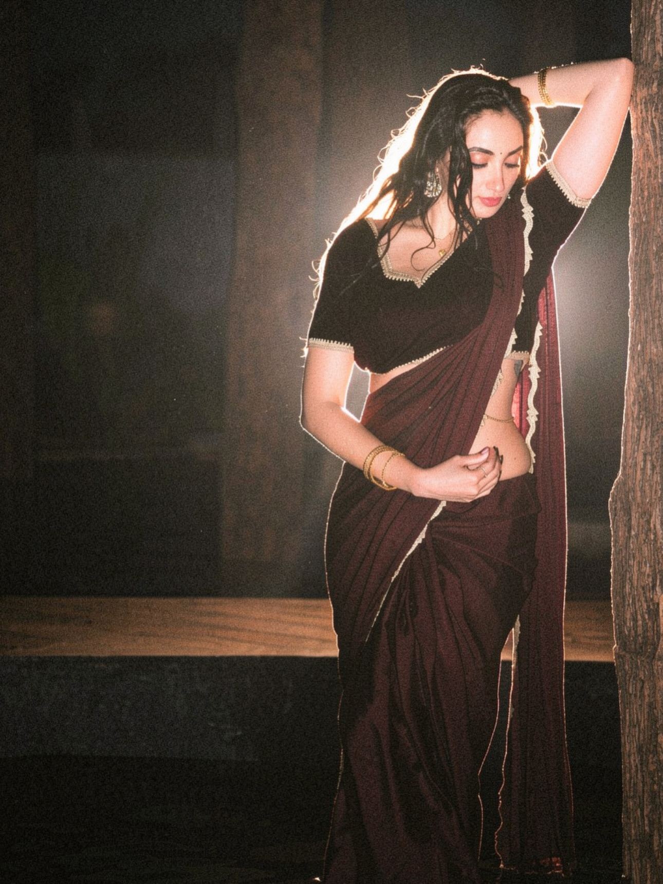 Aparna Reddy Striking Pose In Ethnic Saree Look
