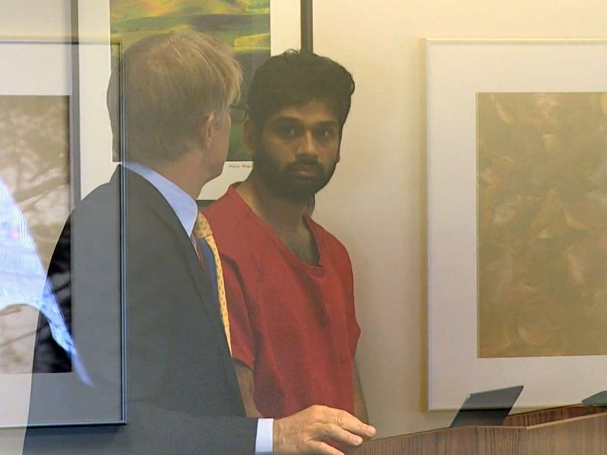 Avinash Narne appears in King County court after pleading not guilty in Bellevue wife's murder case.