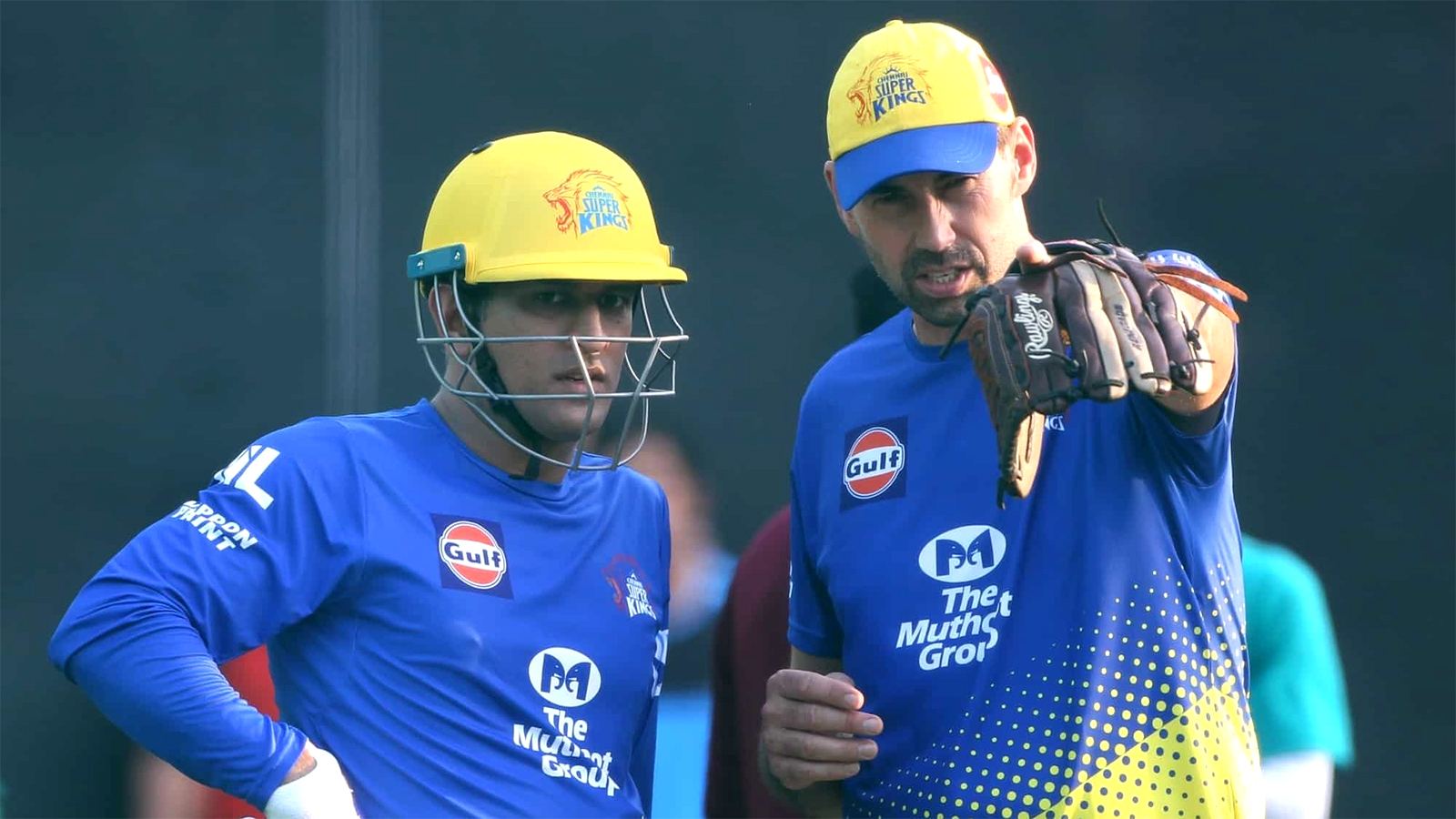 MS Dhoni and Stephen Fleming at CSK