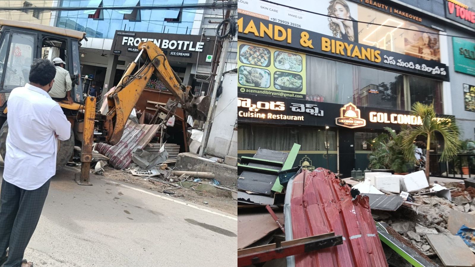 DLF Street demolition in Hyderabad