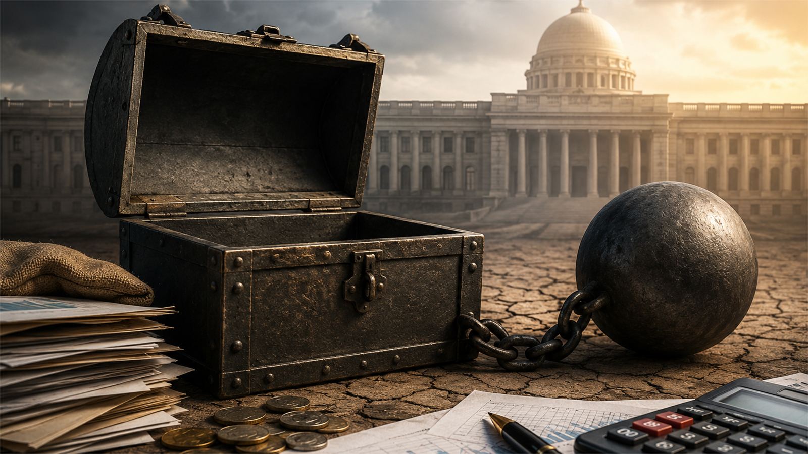 Empty state treasury and rising public debt