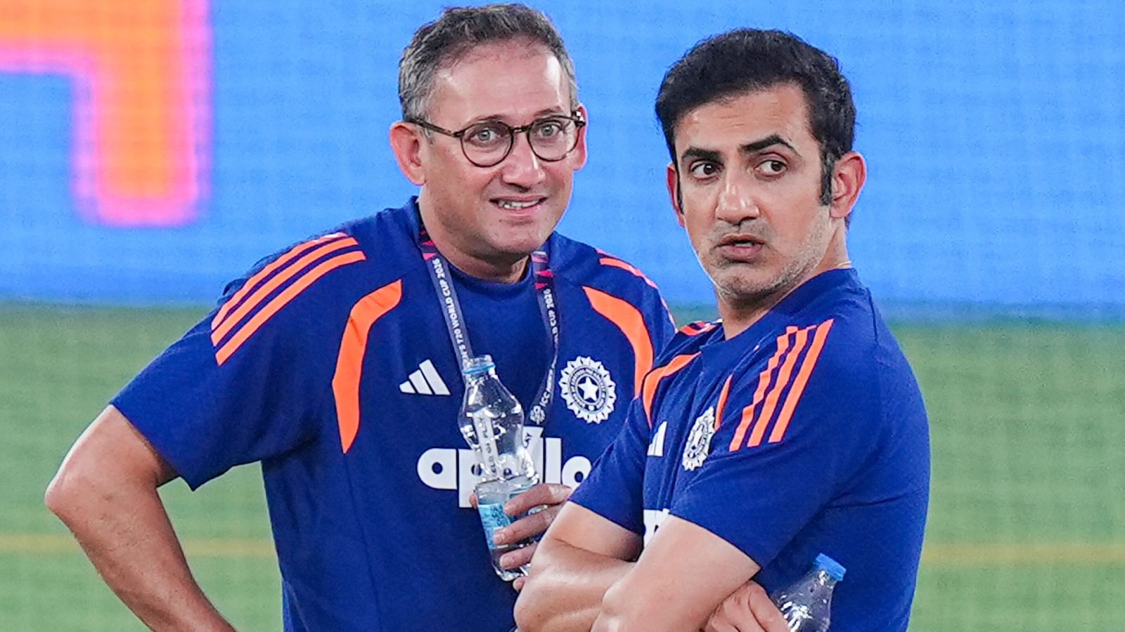 Gautam Gambhir and Ajit Agarkar after ODI loss