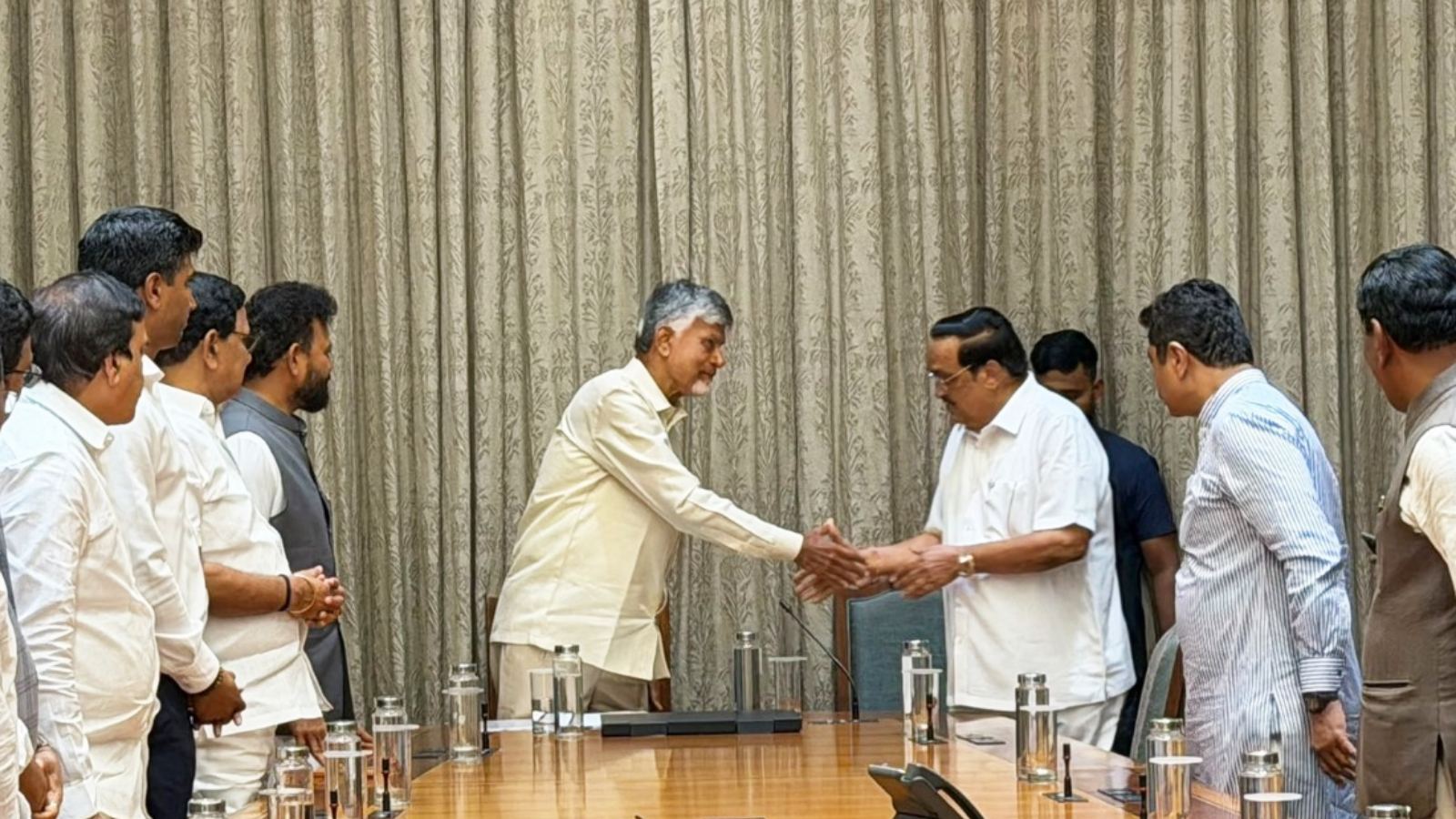 Chandrababu Naidu meets C.R. Patil