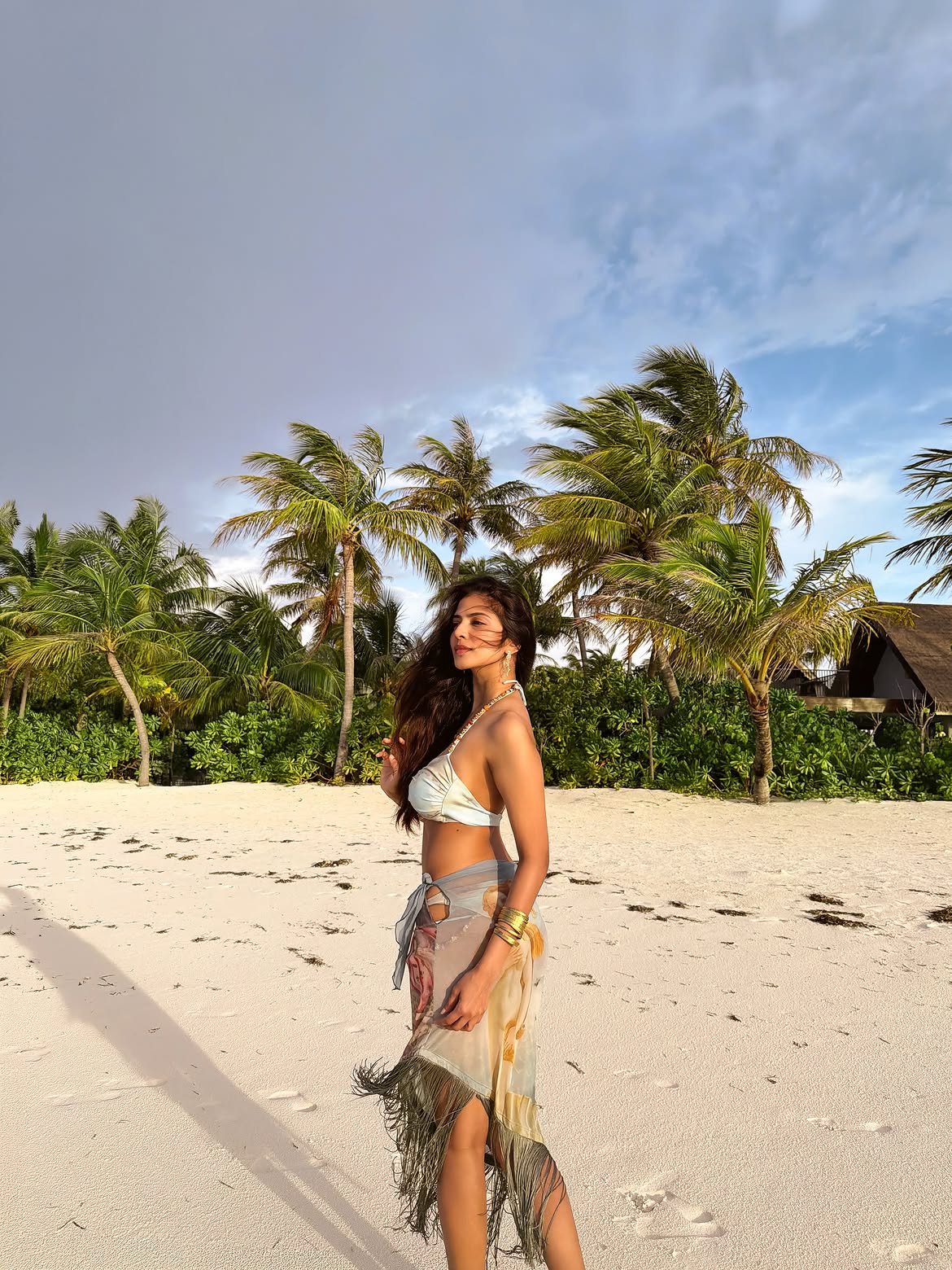 Malavika Mohanan Tropical Resort Fashion Look