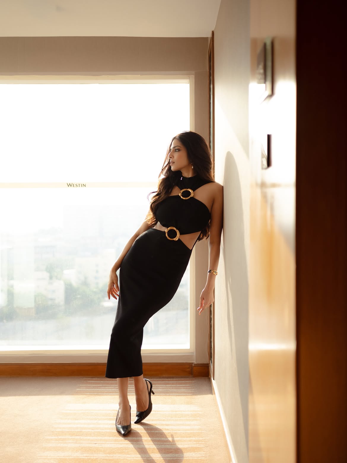 Malavika Mohanan Posing Elegantly By Large Window