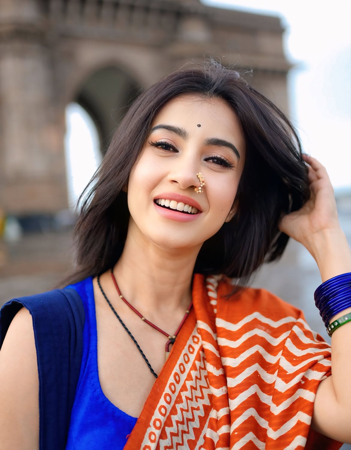 Monami Ghosh Radiating Joy In Traditional Avatar