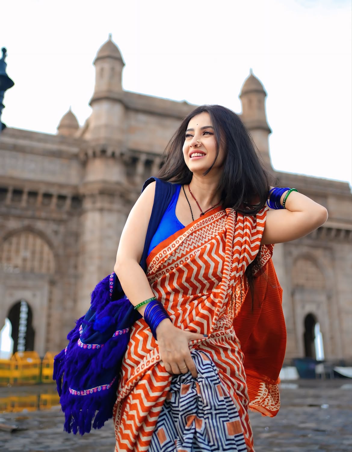 Monami Ghosh Posing At Gateway Of India Mumbai