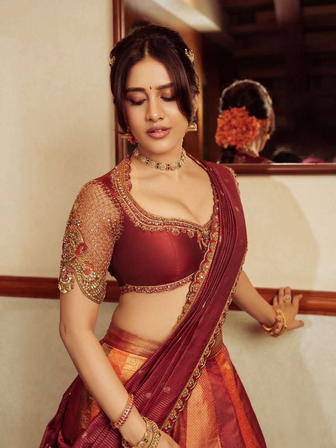Nabha Natesh Showcasing Edgy Modern Waistline