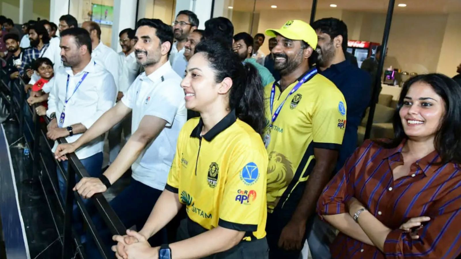 Nara Lokesh at cricket event