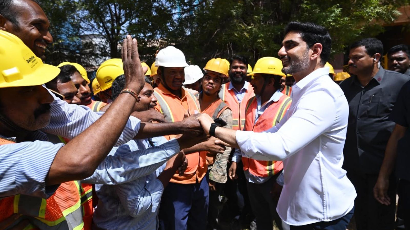 Nara Lokesh at Dalmia Bharat project
