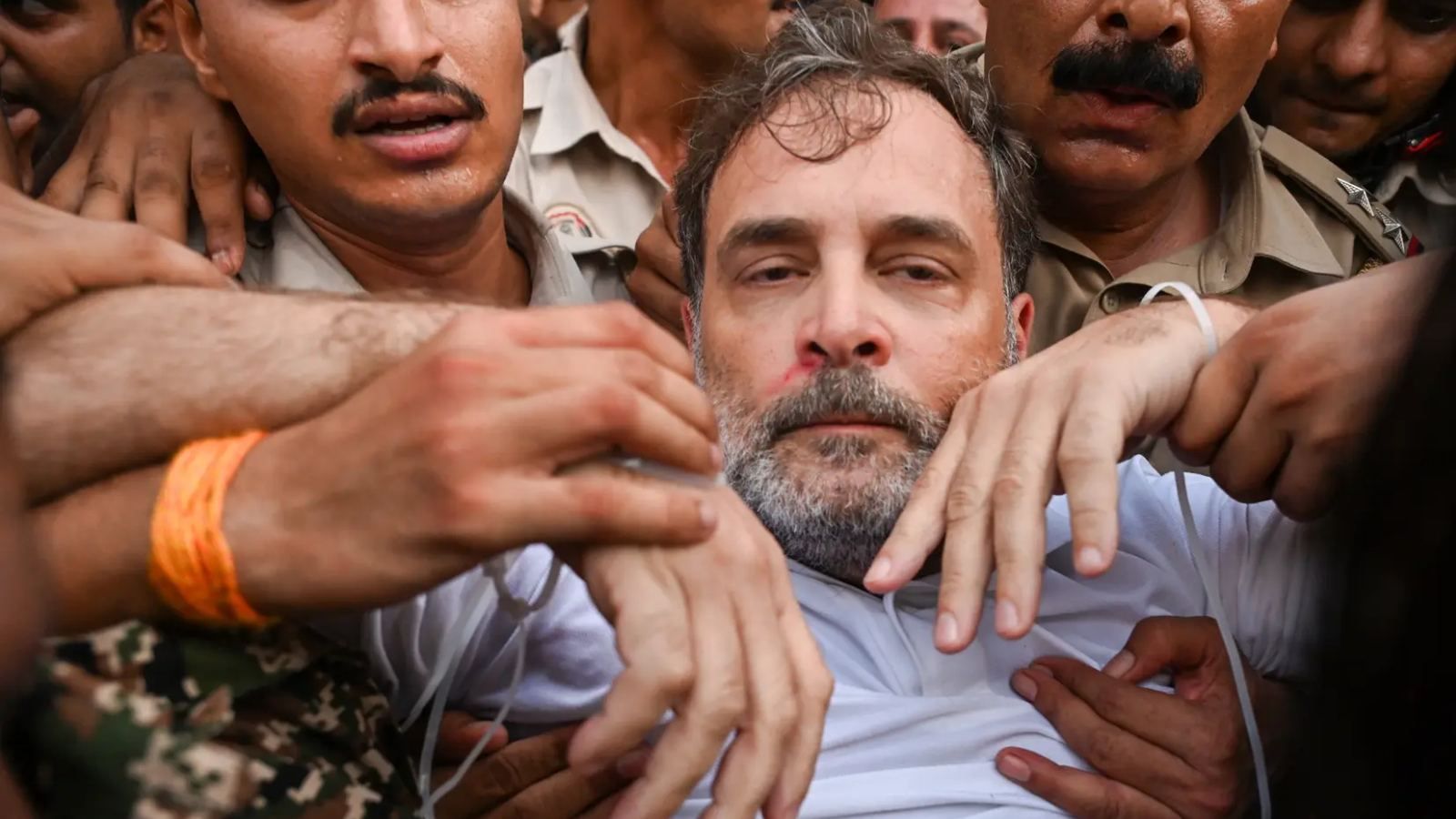 Rahul Gandhi during NEET protest
