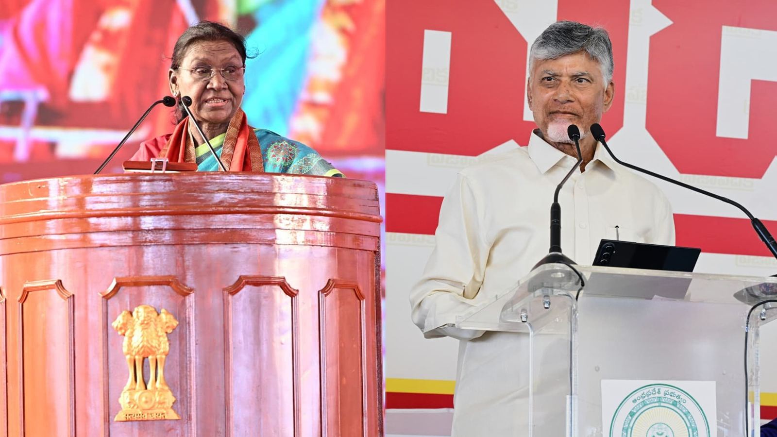 President Murmu with Chandrababu Naidu