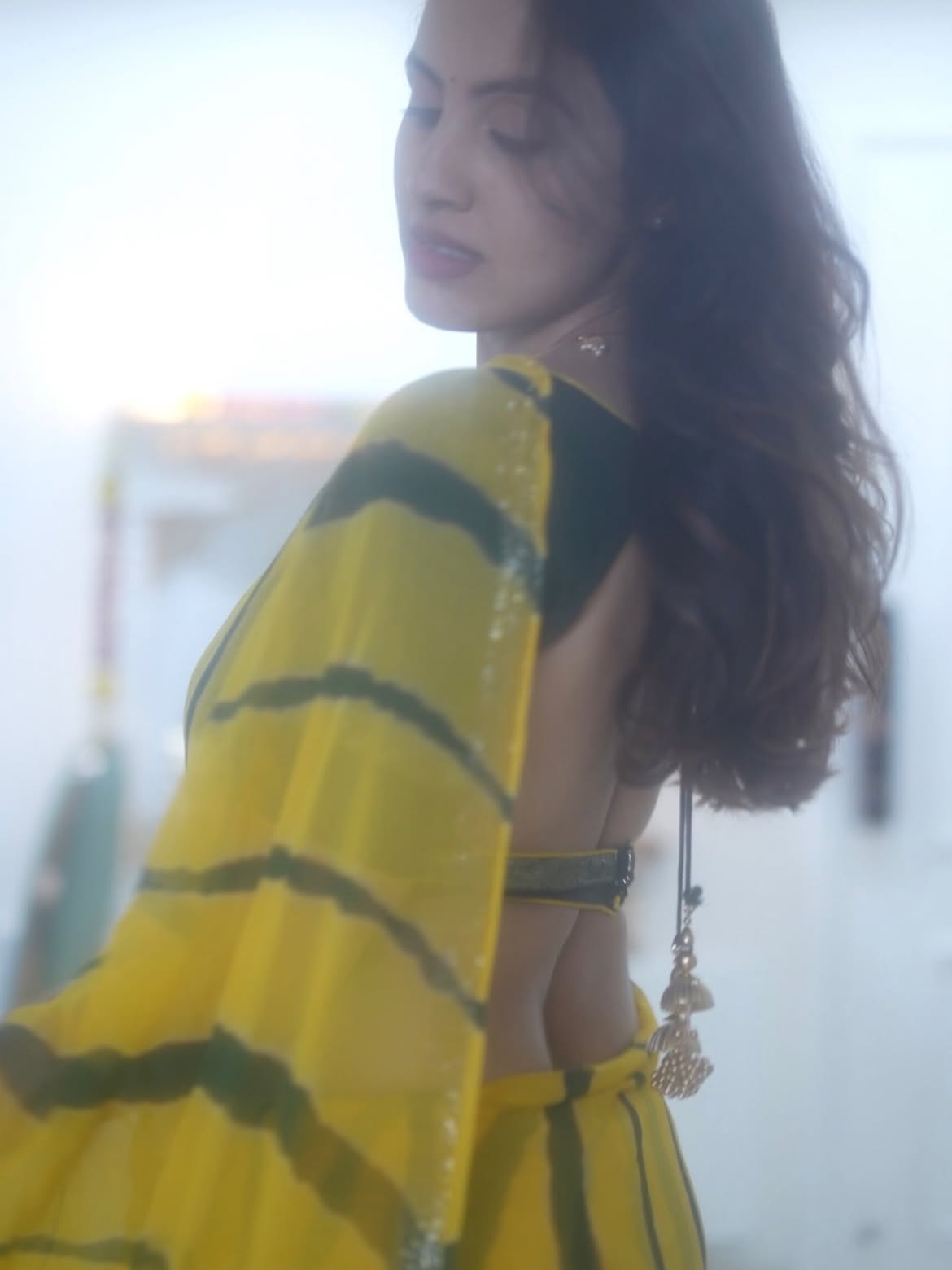 Priyanka Kholgade Graceful Backless Saree Frame