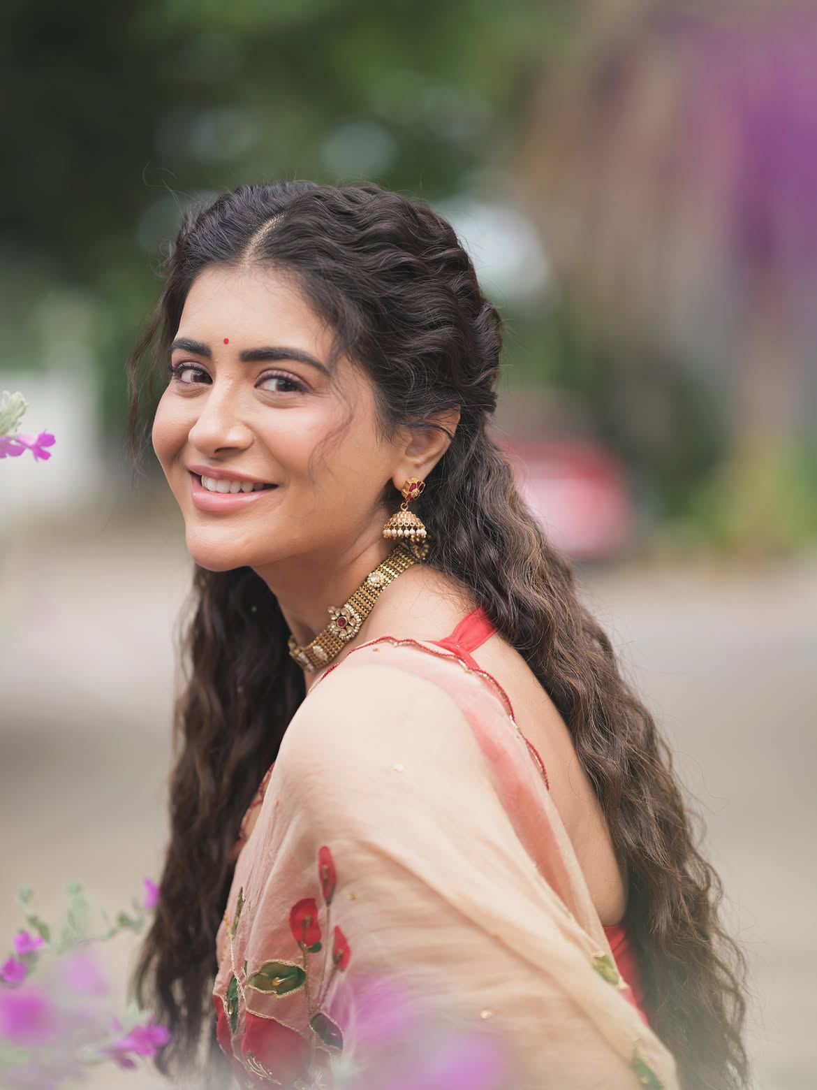 Rashi Singh Looking Down Gracefully In Saree