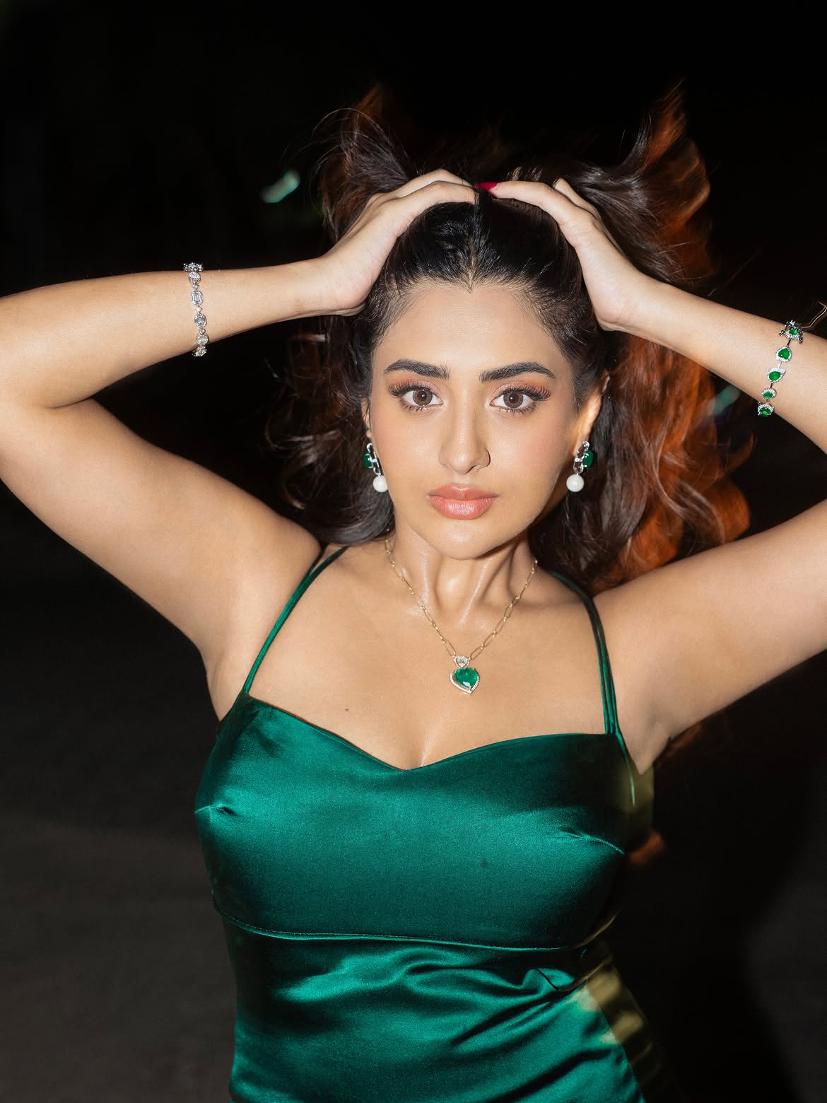 Rashi Singh Looking Ahead Near Lush Greens