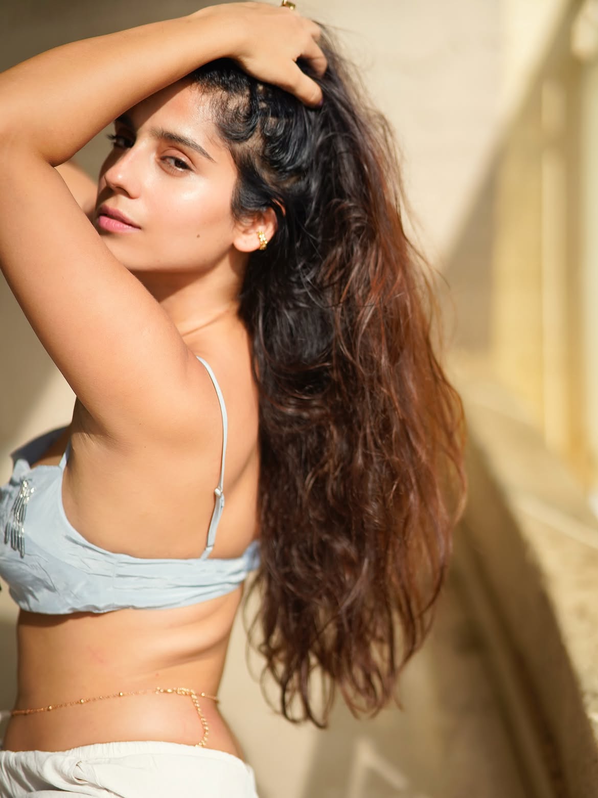 Rose Sardana Minimal Fashion With Waist Chain Look