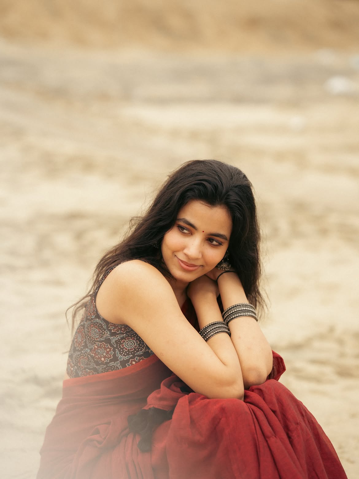 Shivani Nagaram Shows Graceful Side Profile Style
