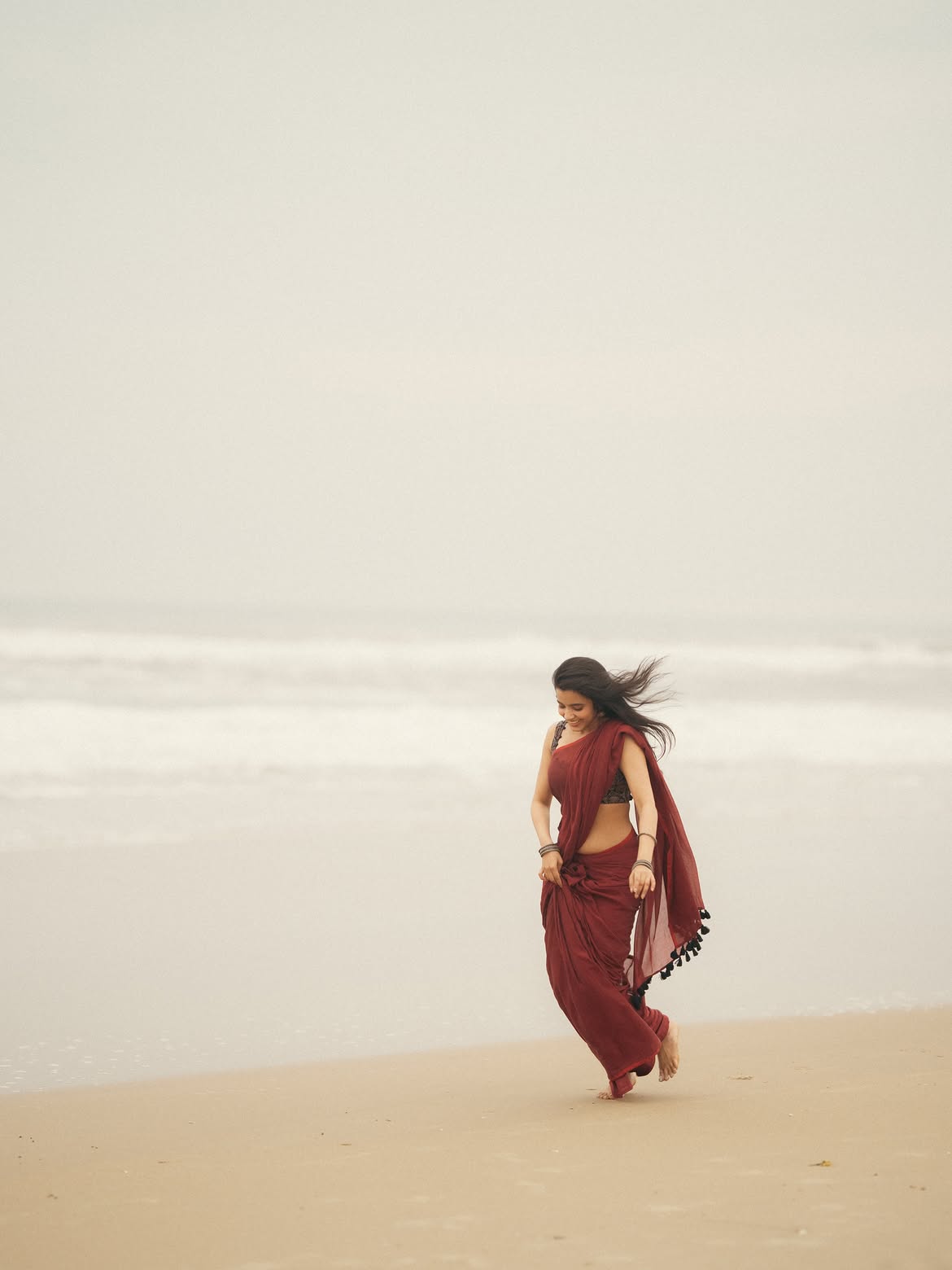Shivani Nagaram Stylish Coastal Saree Fashion Mood