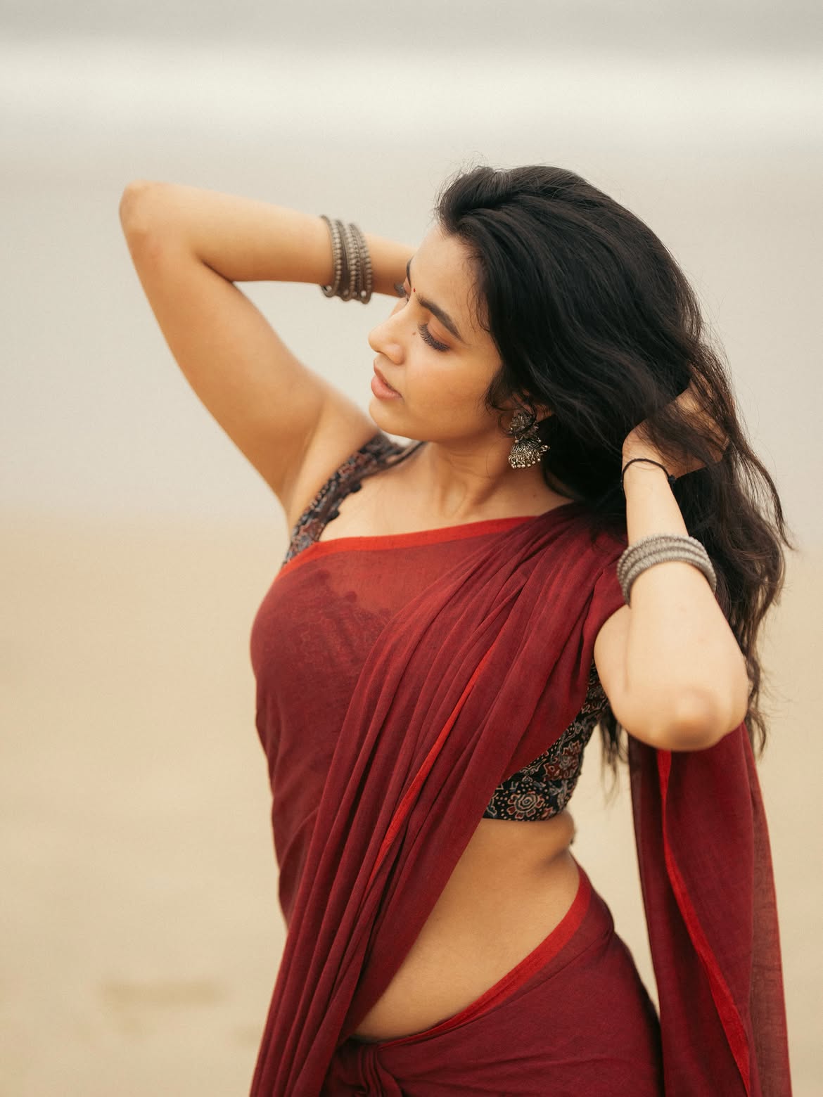 Shivani Nagaram Smiles Bright In Coastal Fashion Look