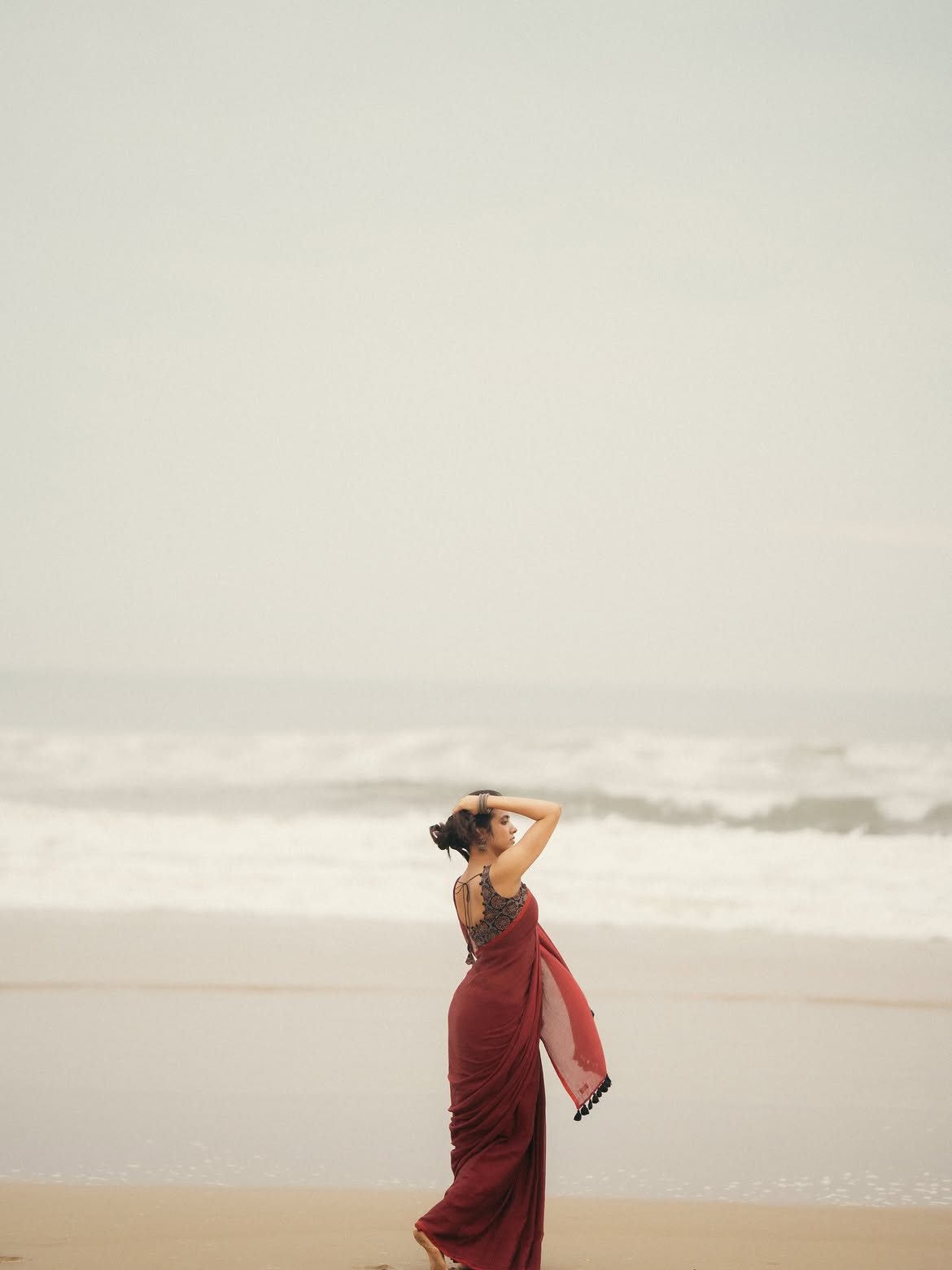 Shivani Nagaram Calm Expression By Ocean Waves