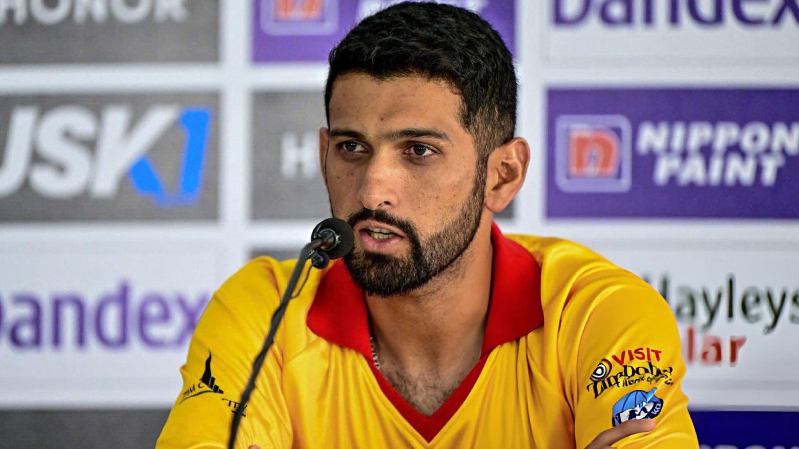 Sikandar Raza reacts to Harare pitch