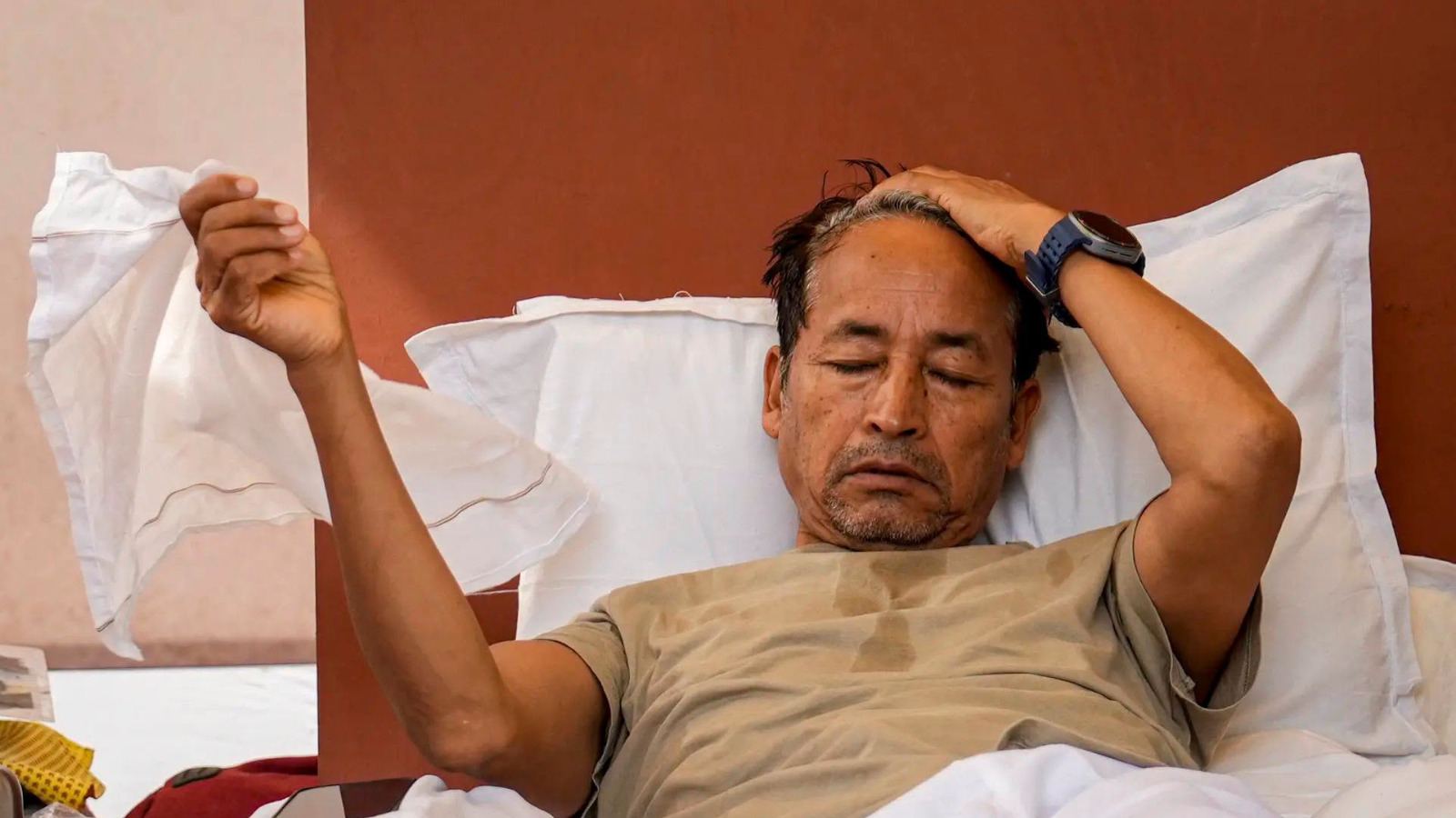 Sonam Wangchuk during hunger protest