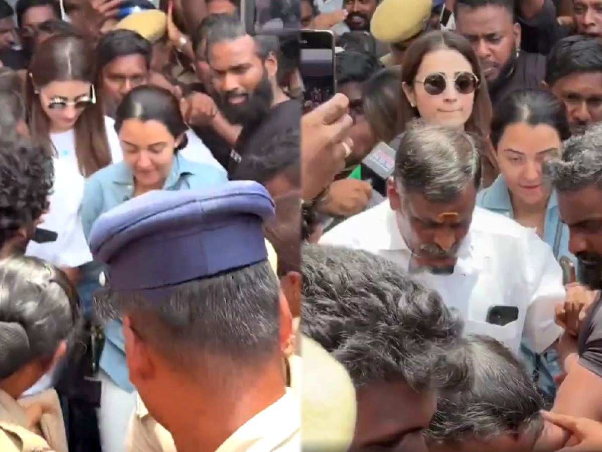 Trisha attends Jana Nayagan FDFS