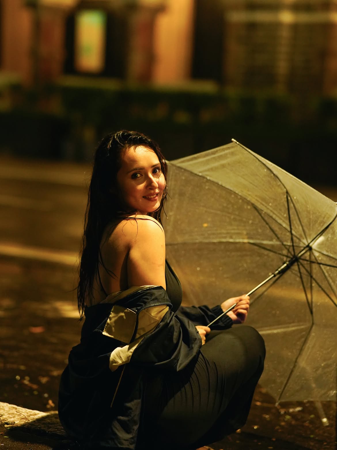 Varsha Rekhate Glows In Chic Black Rain Outfit