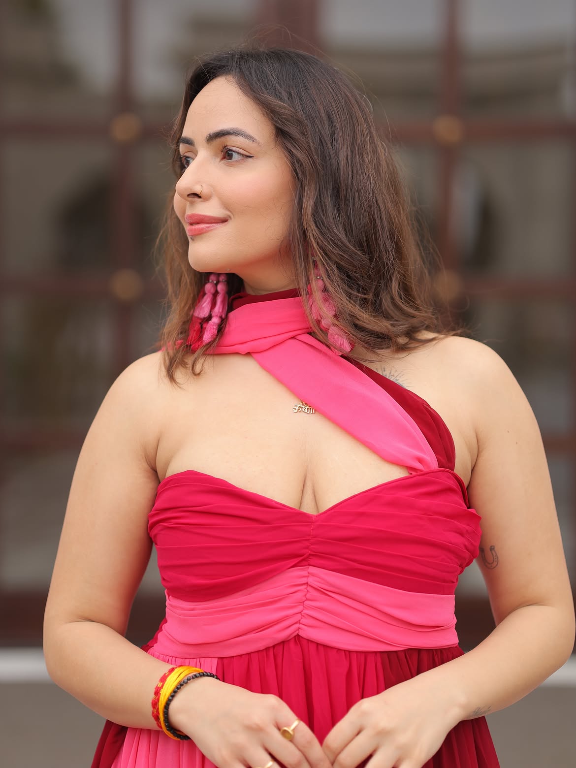 Aanchal Munjal Smiles With A Bold Pink Statement