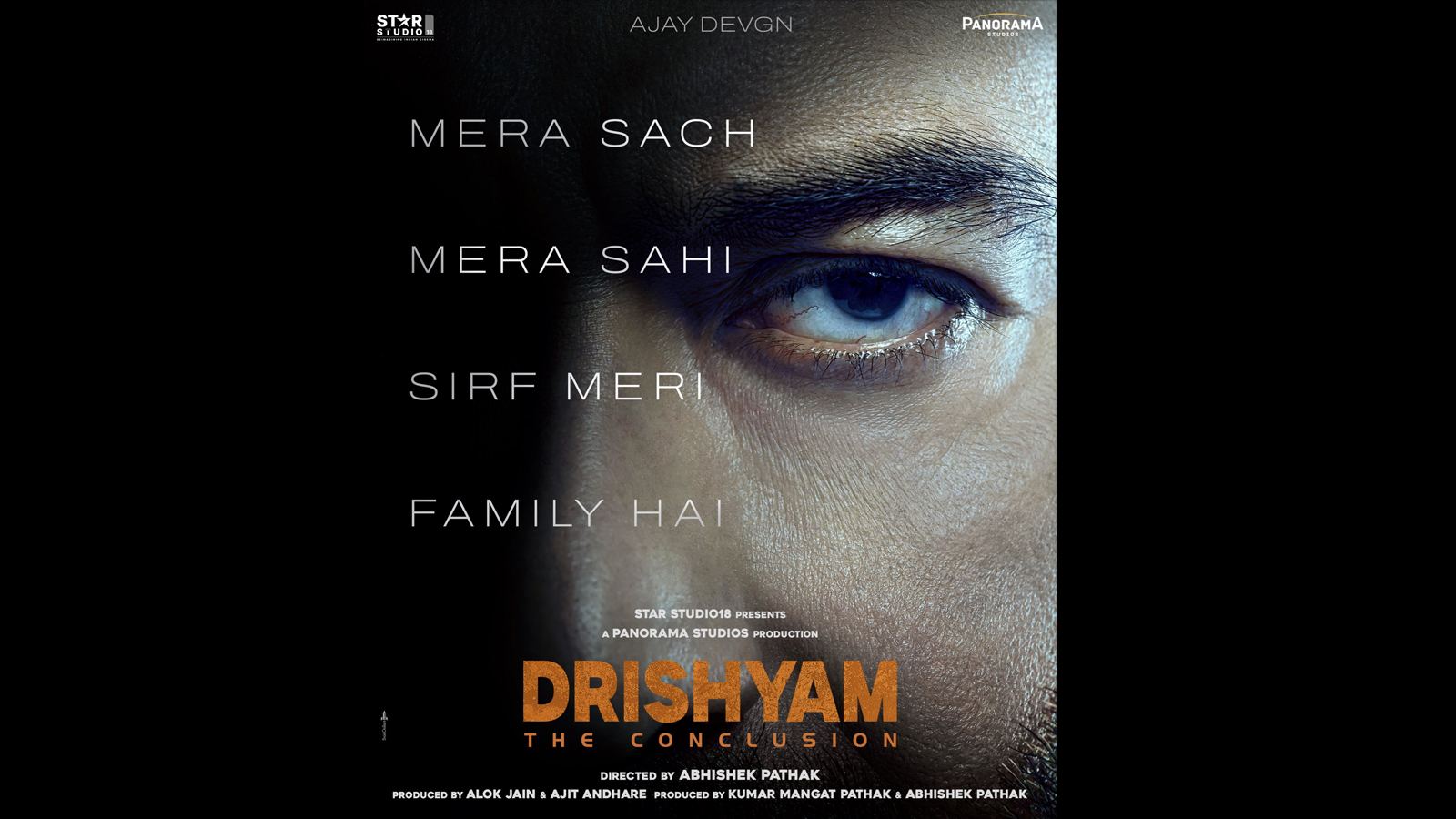 Ajay Devgn in Drishyam 3 poster