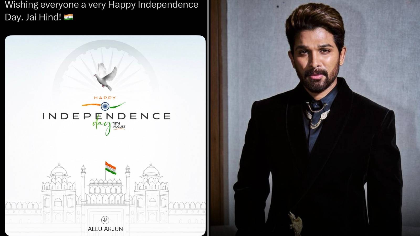 Allu Arjun Independence Day tweet controversy