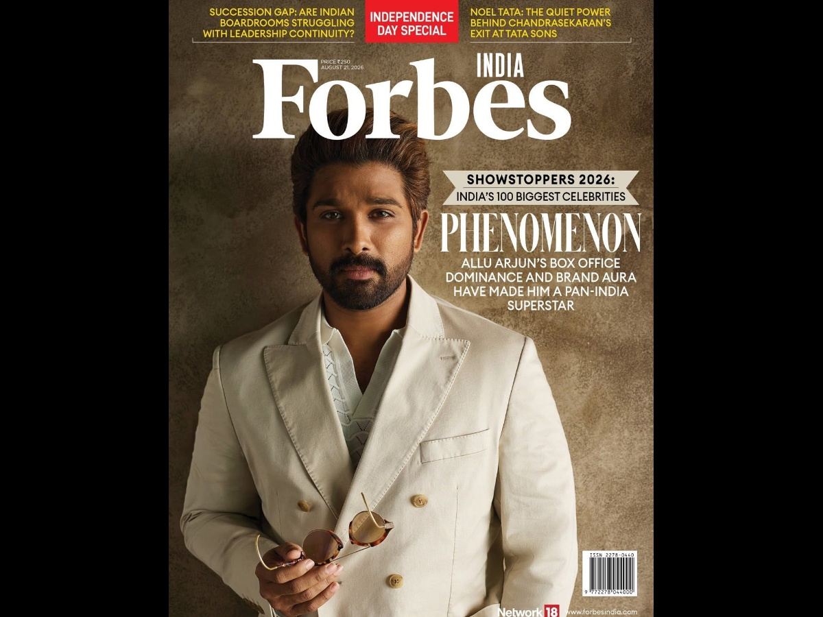 Allu Arjun featured on Forbes India Showstoppers cover