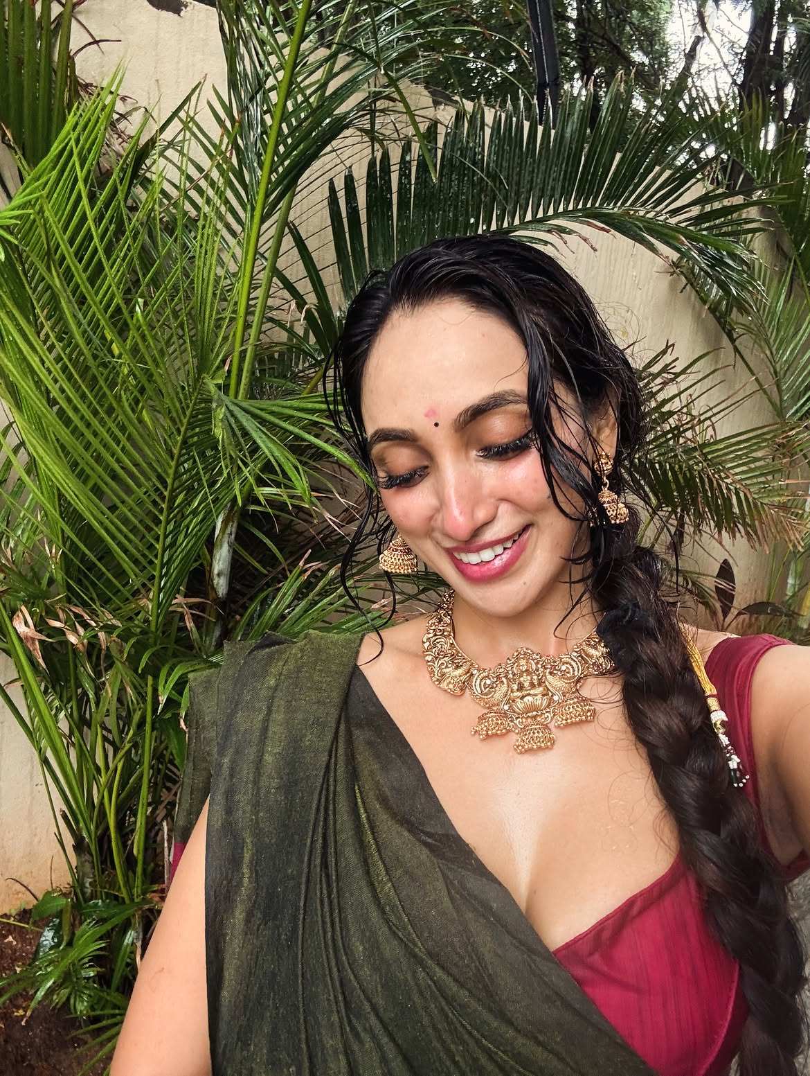 Aparna Reddy Smiles Gracefully In Saree Portrait