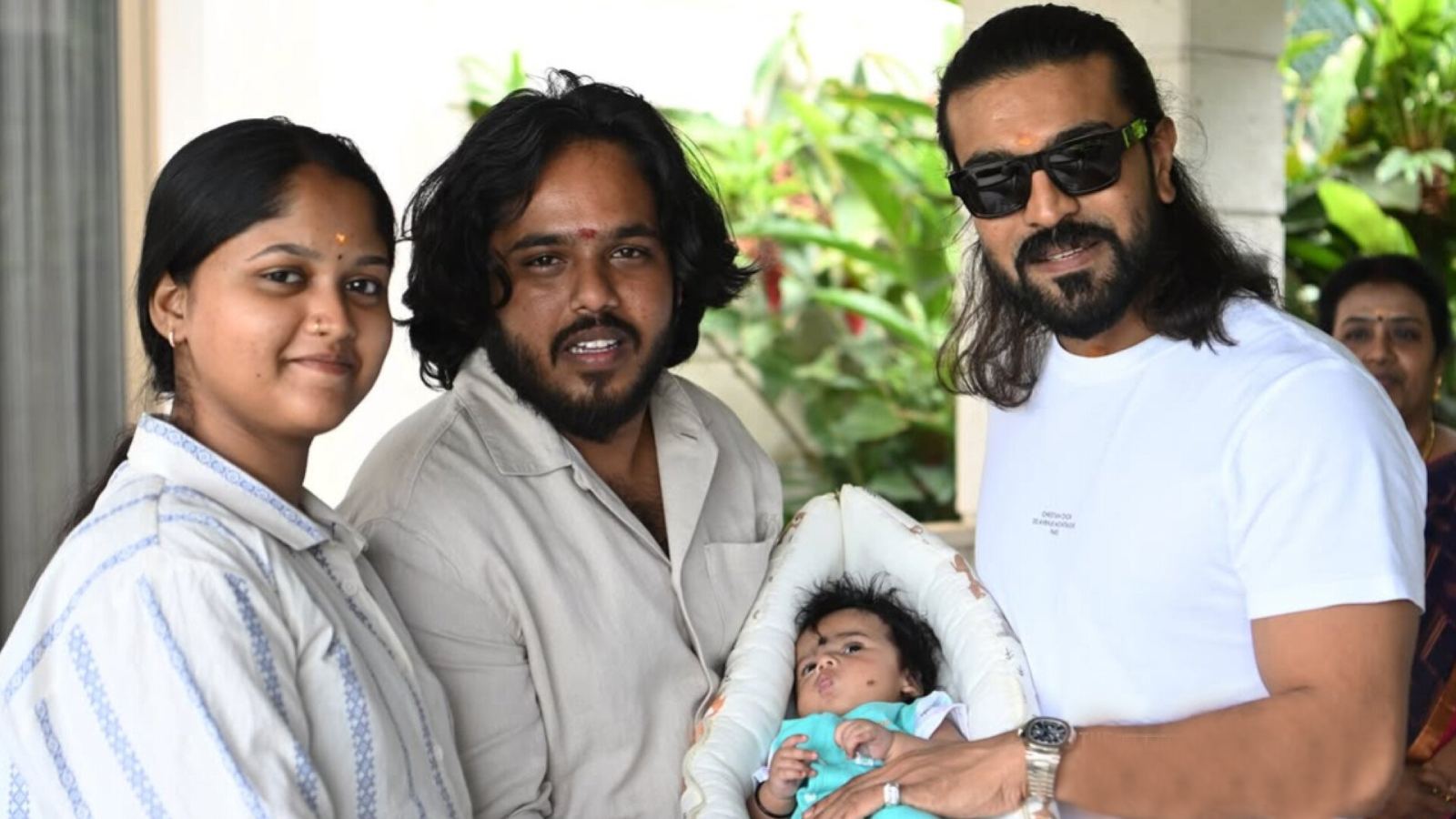Chiranjeevi Ram Charan with fan family