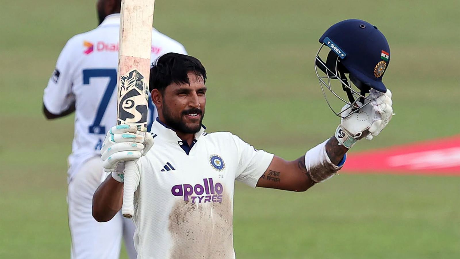 Dhruv Jurel celebrates century against Sri Lanka