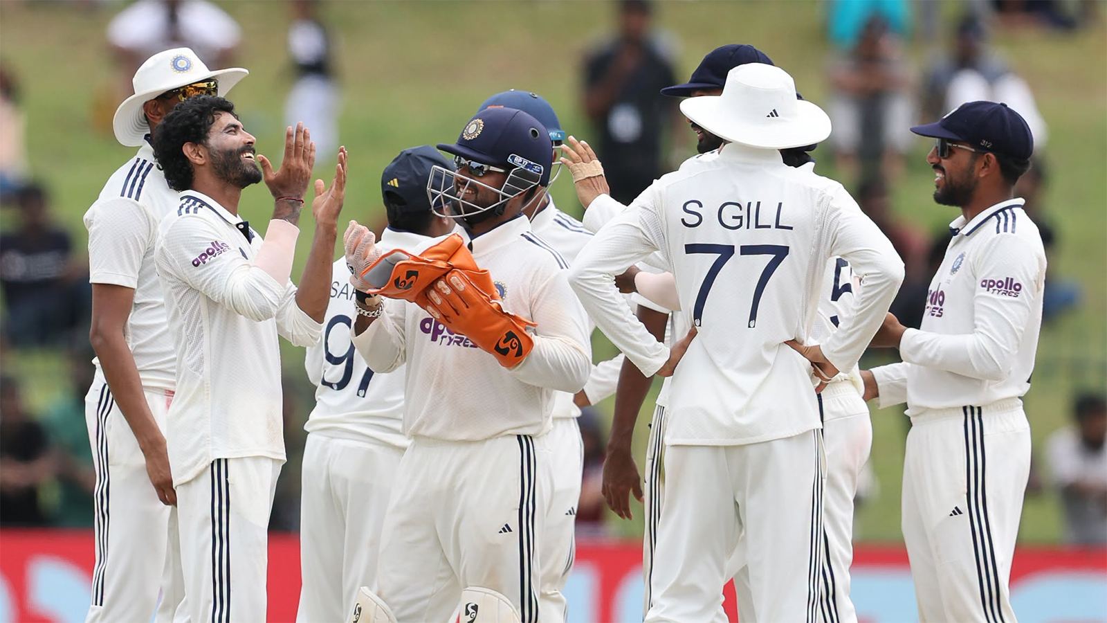 India and Sri Lanka players during Colombo Test