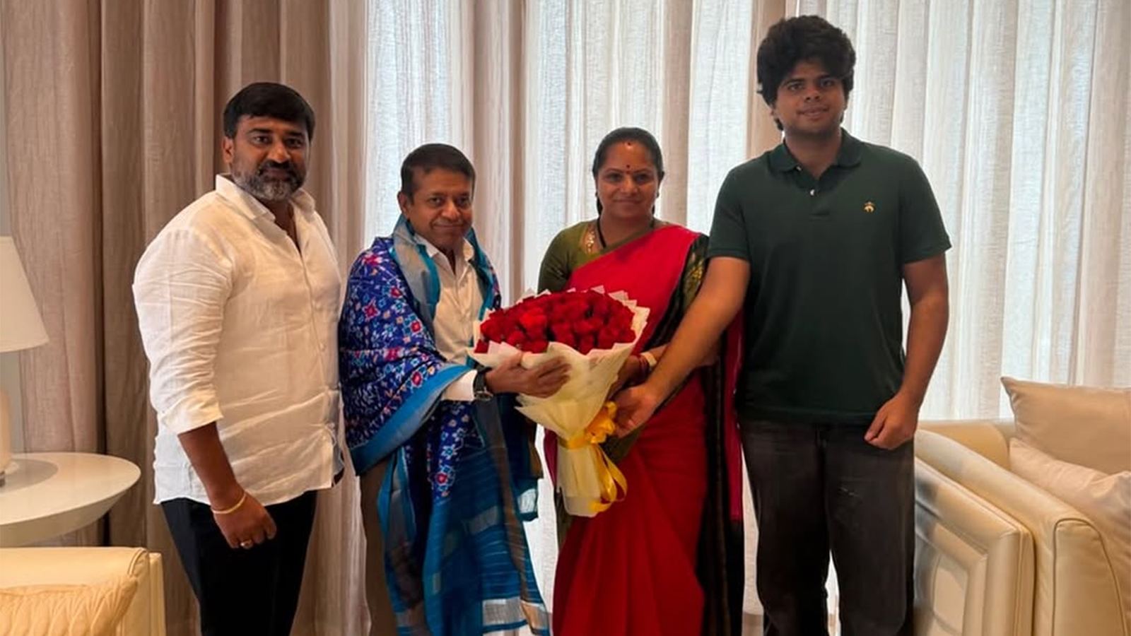 Kalvakuntla Kavitha with Ricky Radhan