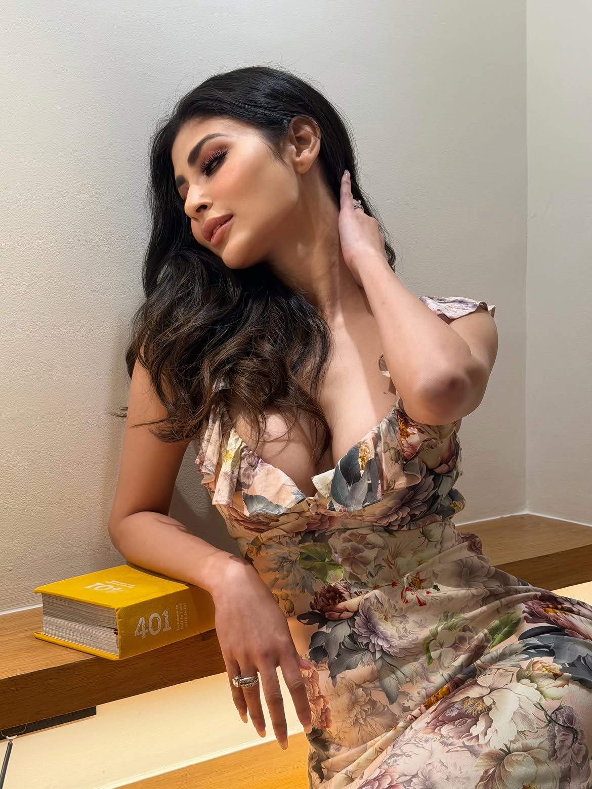 Mouni Roy Confident Expression In Chic Florals