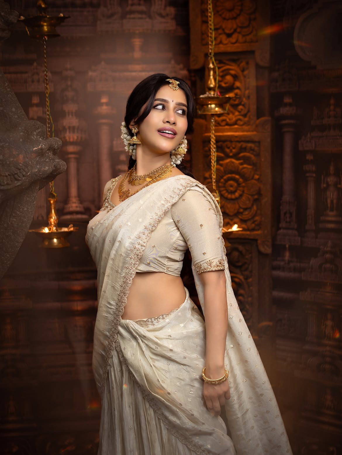 Nabha Natesh Brings Playful Temple Glamour Today