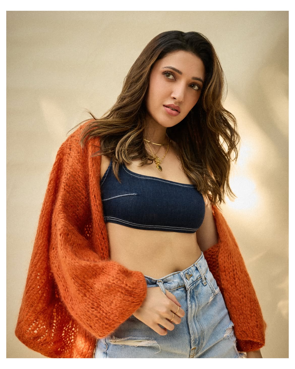 Neha Shetty Modern Fashion Pose With Cozy Layers