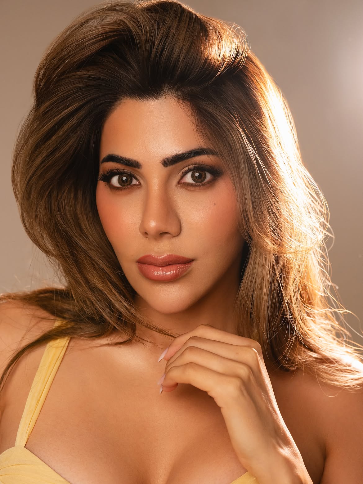Nikki Tamboli Stylish Hair Flip Glam Portrait