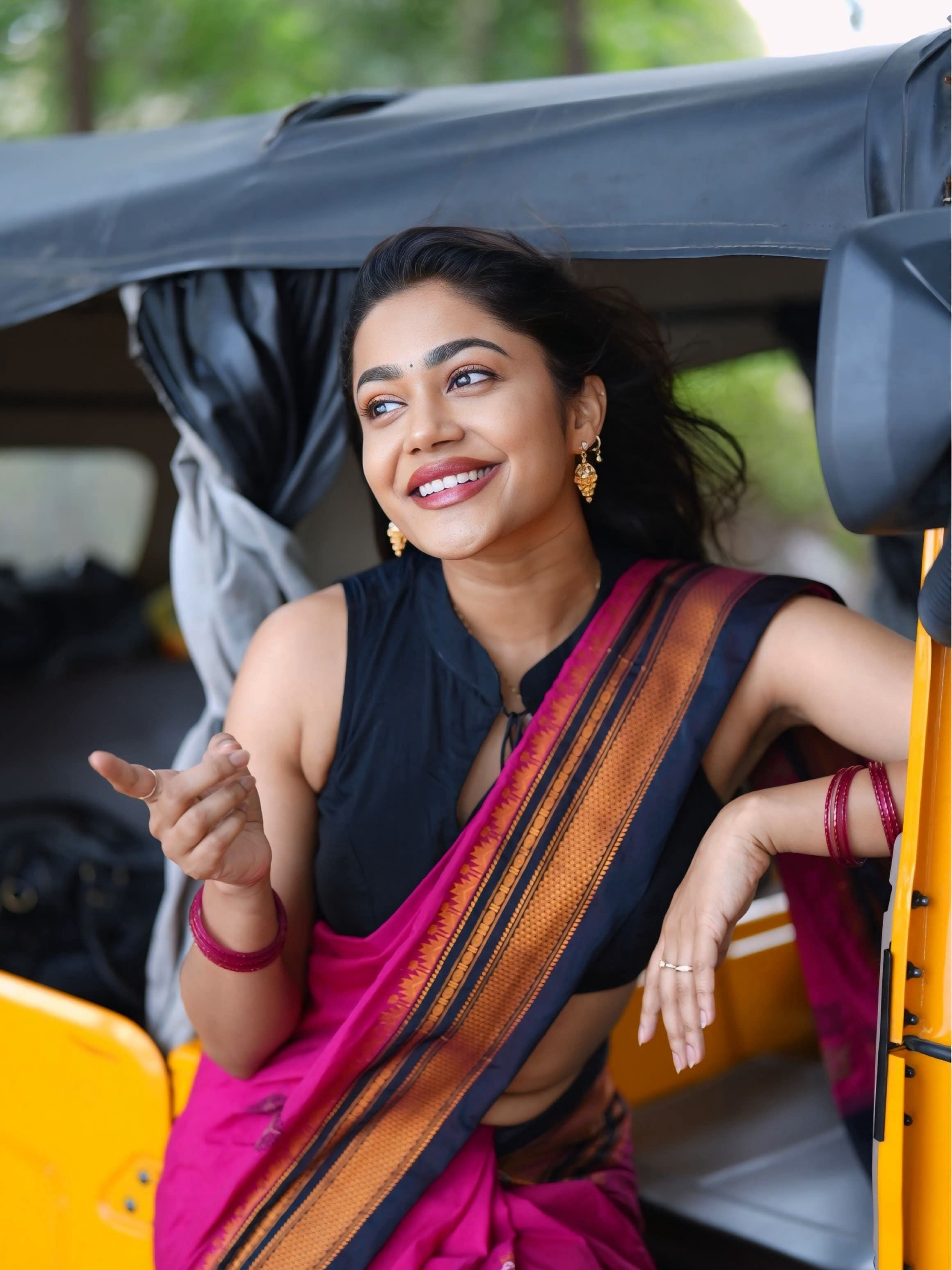 Payal Radhakrishna Smiles In Pink Saree Glam Now